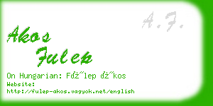 akos fulep business card